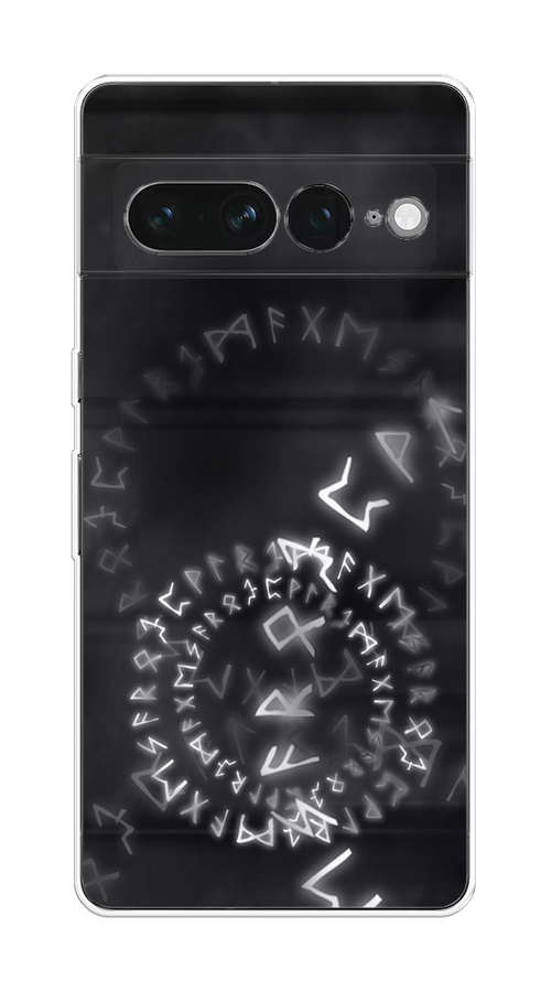 

Чехол на Google Pixel 7 Pro "Руны", Серый;черный, 271350-3