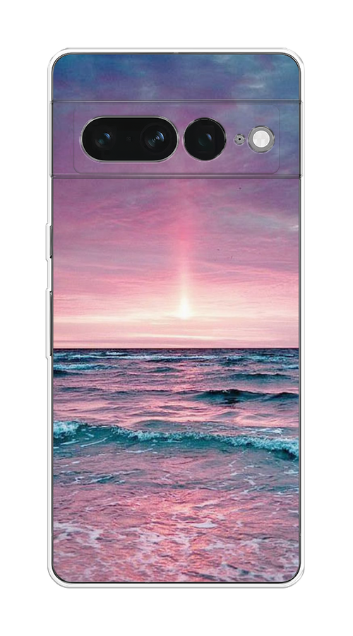 

Чехол на Google Pixel 7 Pro "Восход 3", Розовый;голубой, 271350-2