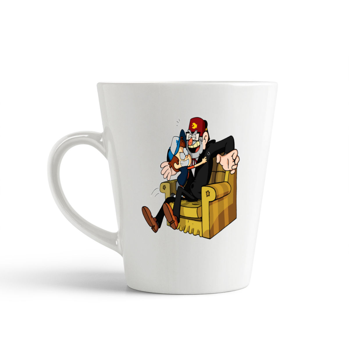 

Кружка-латте CoolPodarok Мультфильмы Гравити Фолз Gravity falls (мужчина в кресле)