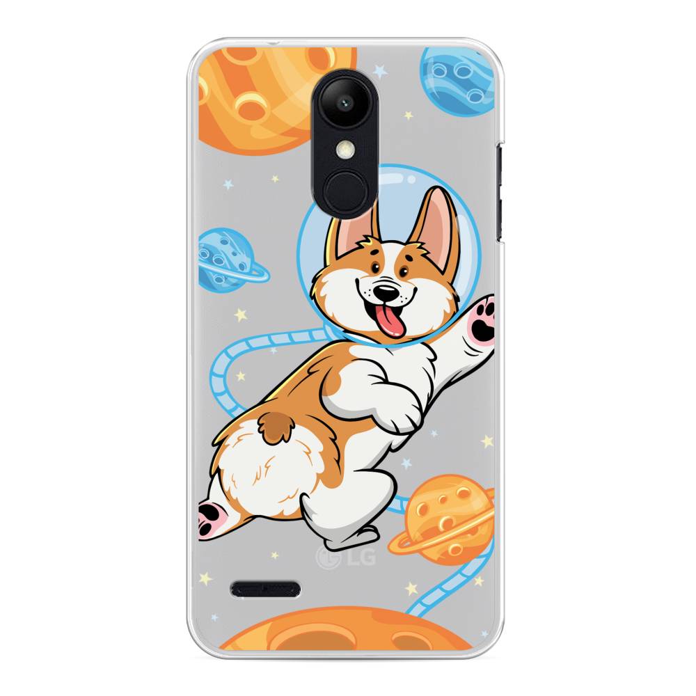 

Чехол на LG K8 "Корги-космонавт", Голубой;бежевый;белый, 83750-1