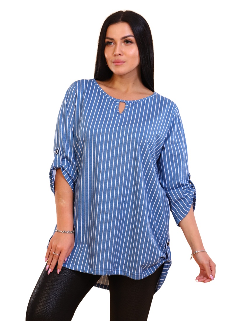 

Блуза женская New Life jersey 102-105 синяя 60 RU, 102-105
