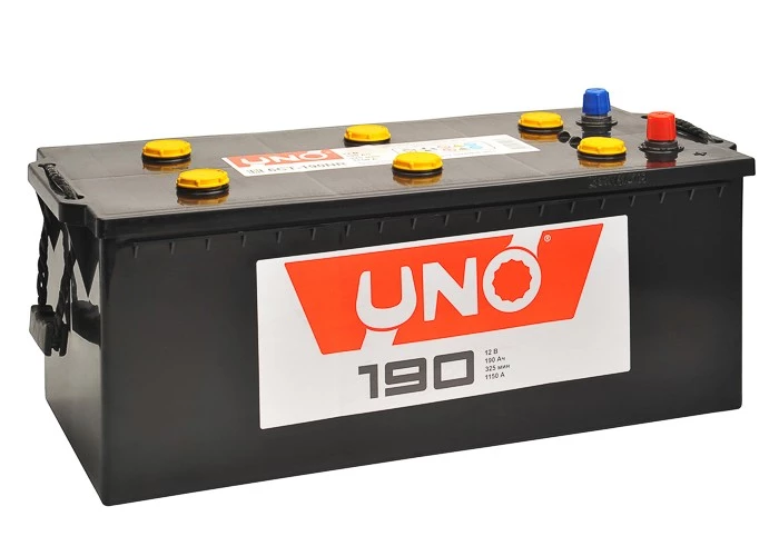 

Аккумулятор грузовой Uno 190 а/ч 1 200А Обратная полярность 190 E 1200A