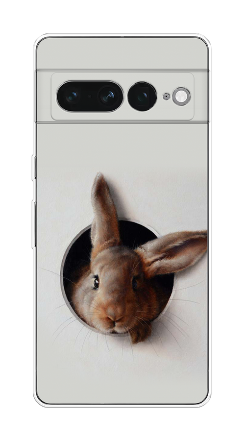 

Чехол на Google Pixel 7 Pro "Любопытный кролик", Серый;коричневый, 271350-1