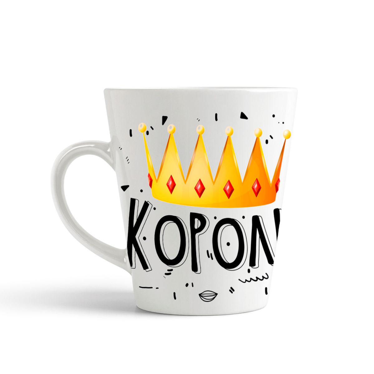

Кружка-латте CoolPodarok Король ее сердца