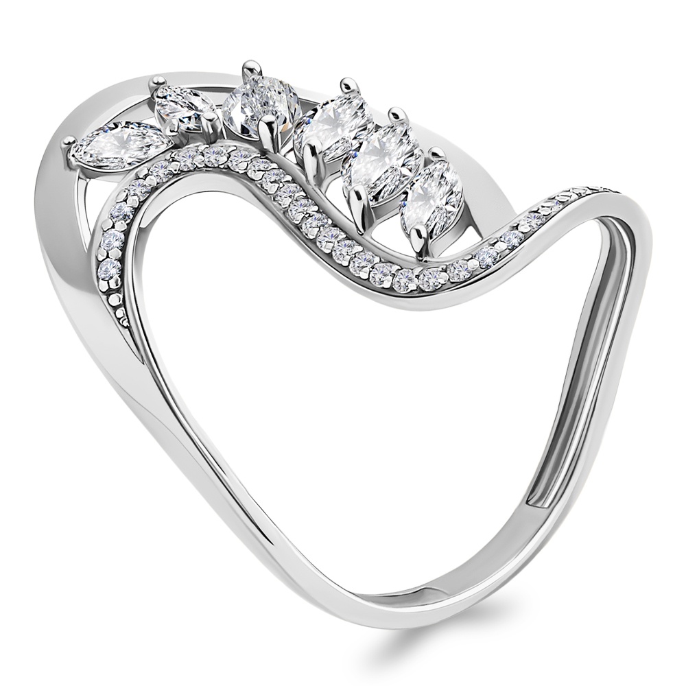 

Кольцо из серебра р.  585Gold 701015071, фианит, 701015071