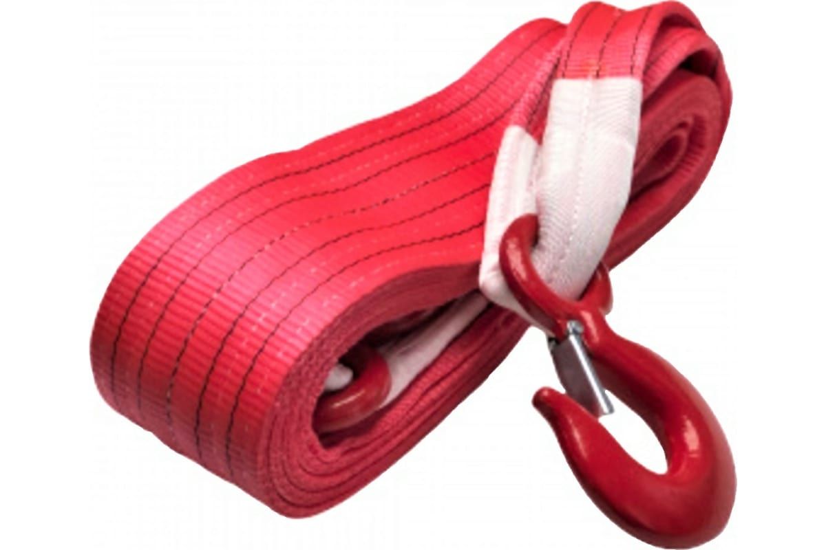 

Буксировочный текстильный трос ООО КанТраст 30 т, 6 м, крюк-крюк tbt306000kk, Красный