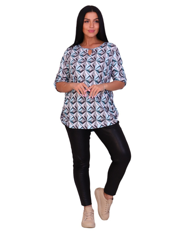 

Блуза женская New Life jersey 102-122/ме разноцветная 58 RU, 102-122/ме