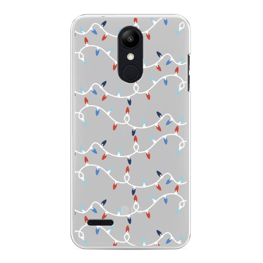 

Чехол на LG K8 "Разноцветная гирлянда", Белый;красный;синий, 83750-5
