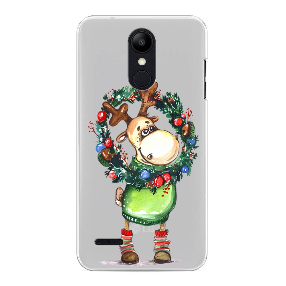 

Чехол на LG K8 "Олень с новогодним венком", 83750-4