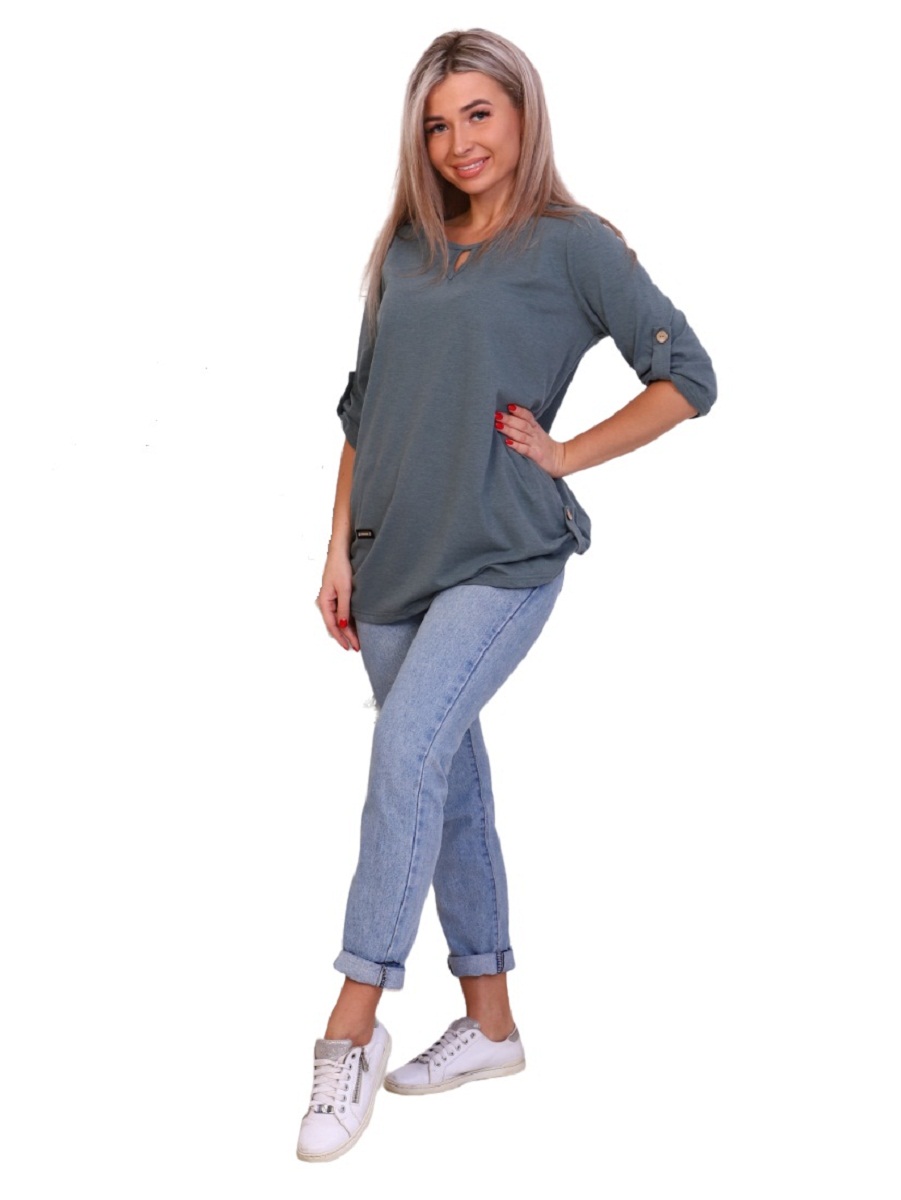 

Блуза женская New Life jersey 102-од/св.х хаки 56 RU, 102-од/св.х