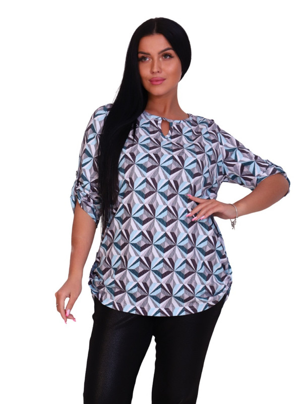 

Блуза женская New Life jersey 102-122/ме серая 48 RU, 102-122/ме