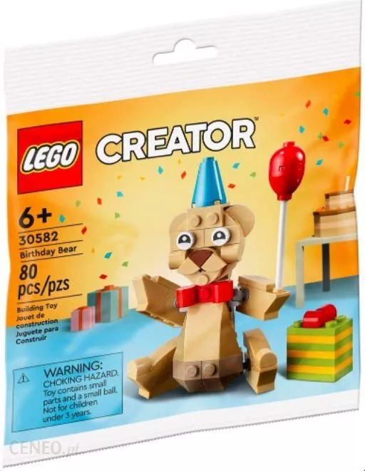 фото Конструктор lego creator 30582 день рождения медведя, 80 деталей