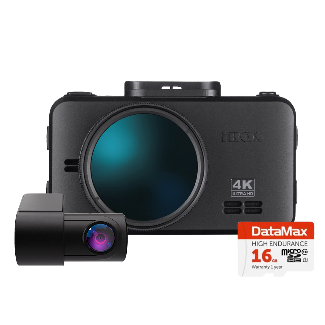Видеорегистратор с базой камер iBOX RoadScan 4K WiFi GPS Dual + Внутрисалонная камера FHD4