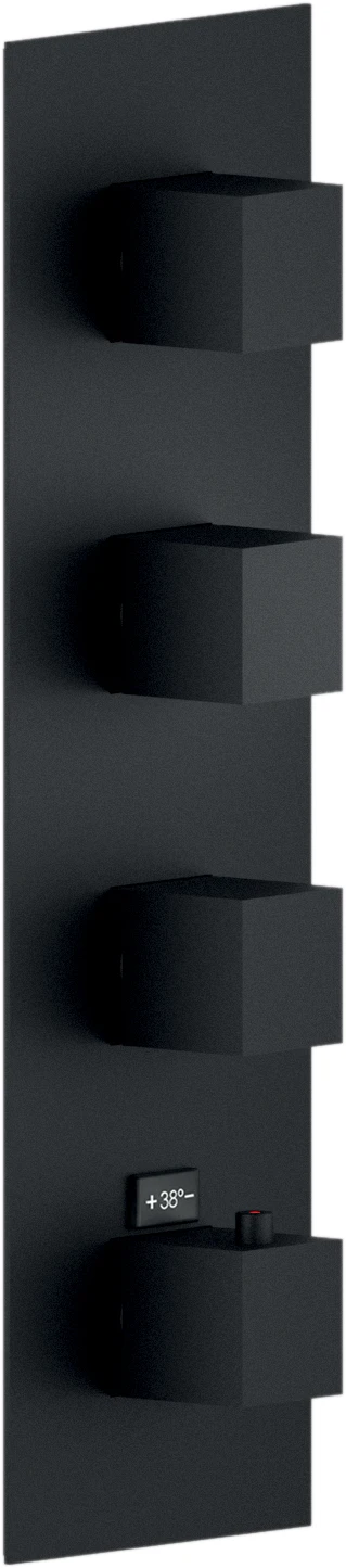 

Смеситель для душа Nobili Seven WE00103/QBM (на 3 выхода) Velvet black внешняя часть, Черный