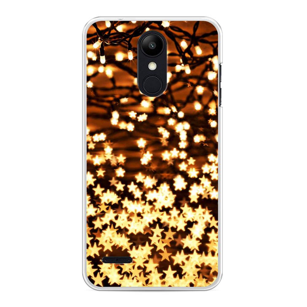 

Чехол на LG K8 "Новогодняя гирлянда", Золотистый, 83750-5