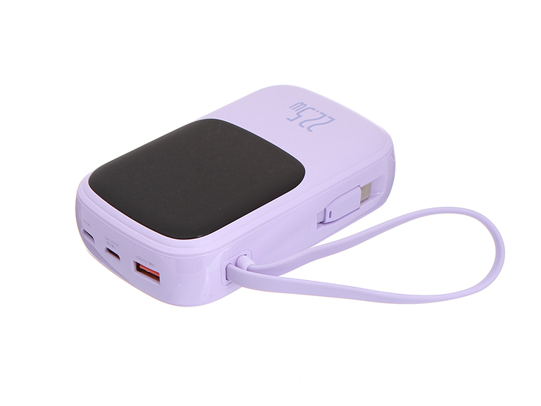 фото Внешний аккумулятор baseus power bank qpow digital display 20000mah 22.5w purple ppqd-i05