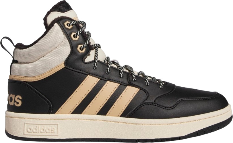 

Кеды мужские Adidas HOOPS 3.0 MID WTR черные 12 UK, Черный, HOOPS 3.0 MID WTR