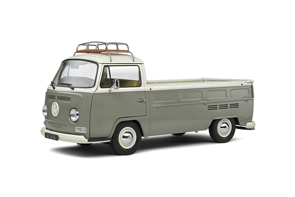 Модель коллекционная SOLIDO Vw T2 pick up 1968 grey creme