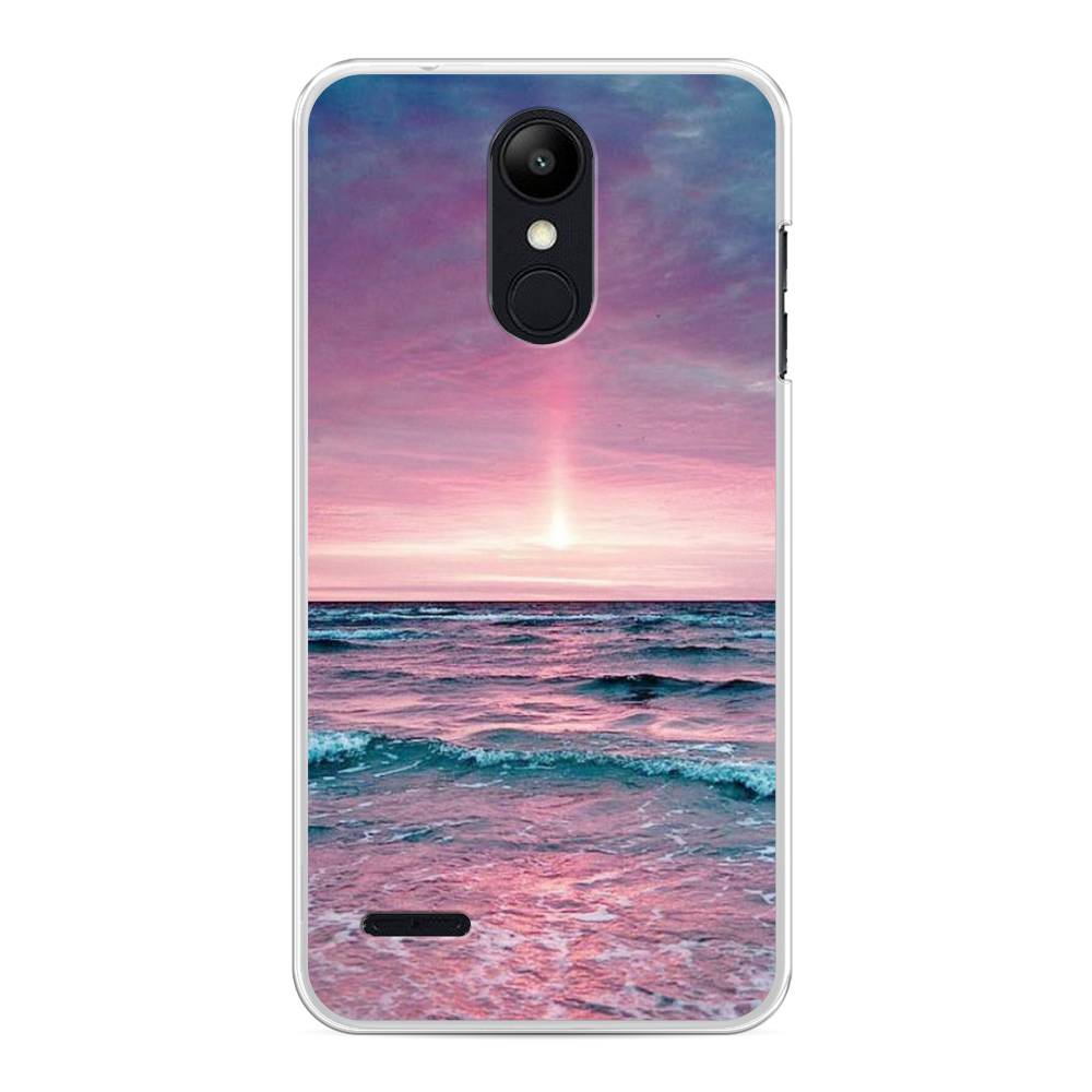 

Чехол на LG K8 "Восход 3", Розовый;голубой, 83750-2
