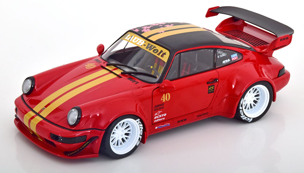 

Porsche 911 rwb red suzuka 2021 red/flatblack/matt-golden / порше 911 рвб красный