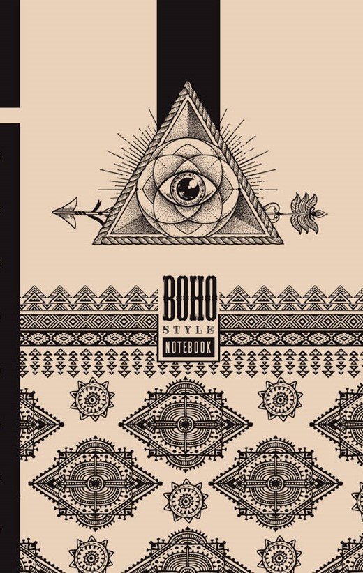 

Блокнот 80 листов 13х20см , клетка, Eye. Boho style - Глаз. Бохо , 1504 (18245), 1504 (18245)
