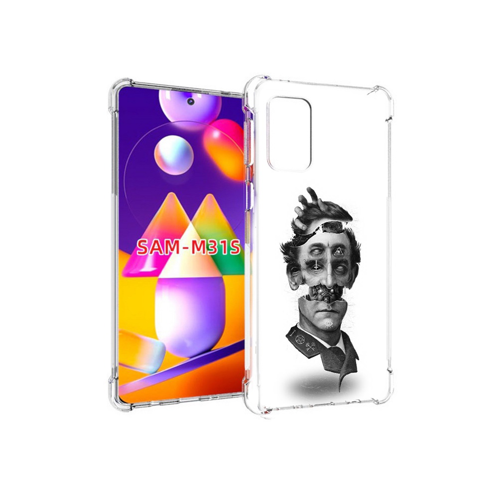 

Чехол MyPads Tocco для Samsung Galaxy M31s страшное лицо абстракция (PT152186.489.628), Прозрачный, Tocco