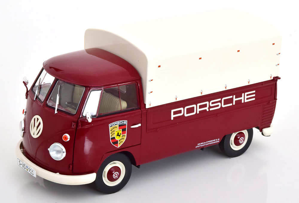 Модель коллекционная SOLIDO Vw T1 pritsche porsche service 1950 dark red/white