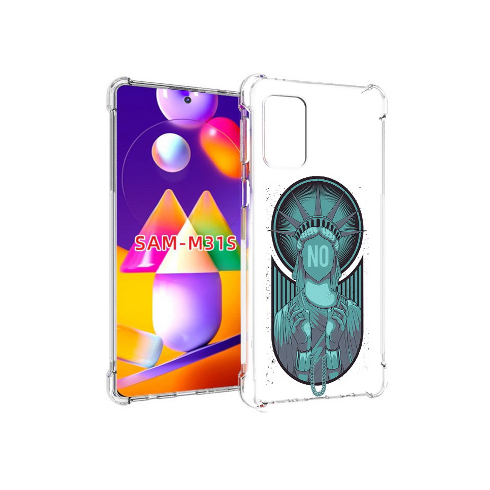 

Чехол MyPads Tocco для Samsung Galaxy M31s статуя свободы зеленый (PT152186.489.623), Прозрачный, Tocco