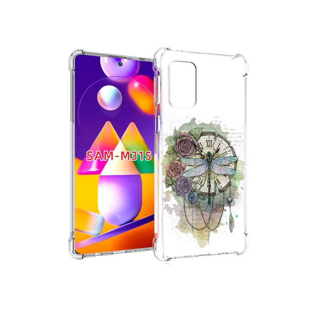 Чехол MyPads Tocco для Samsung Galaxy M31s старинные часы в цветах (PT152186.489.621)