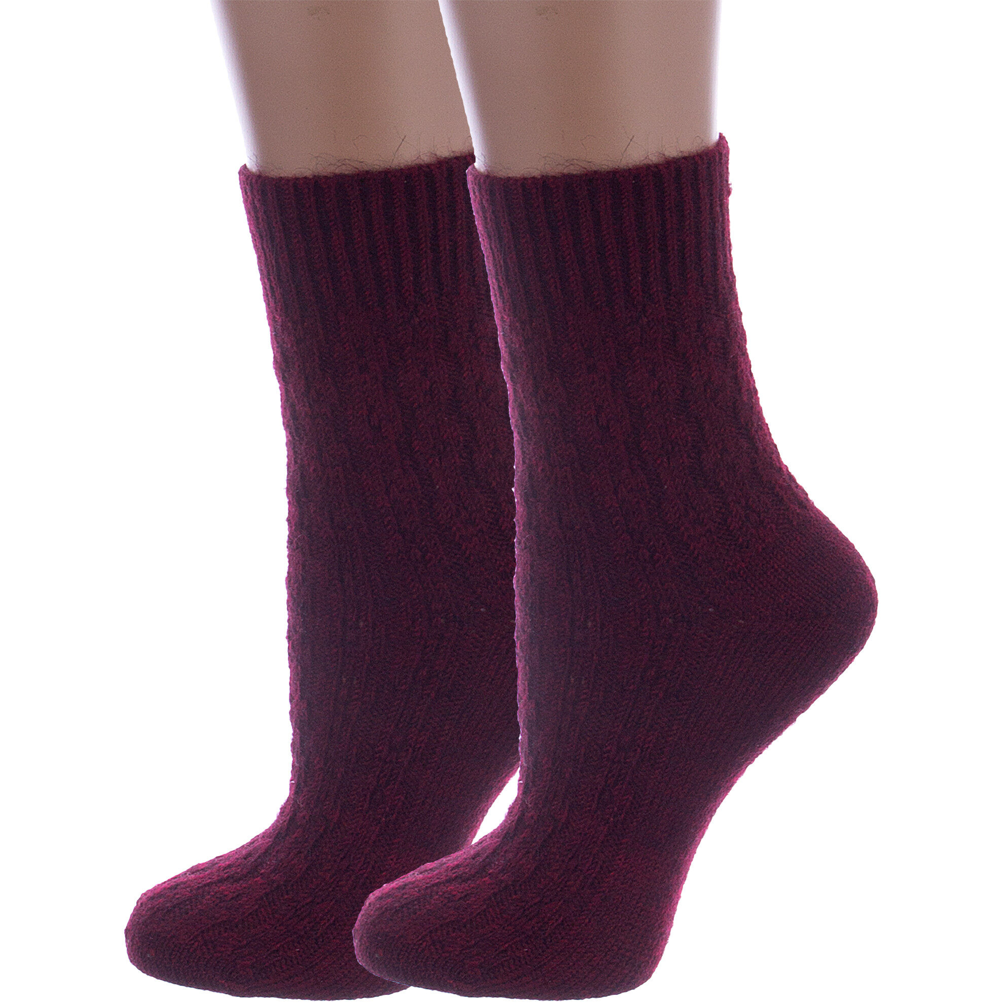 Комплект носков женских Rusocks 2-Ж-185 бордовых 23-25 2 пары