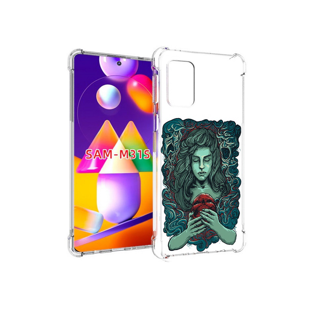 

Чехол MyPads Tocco для Samsung Galaxy M31s спящая девушка (PT152186.489.619), Прозрачный, Tocco