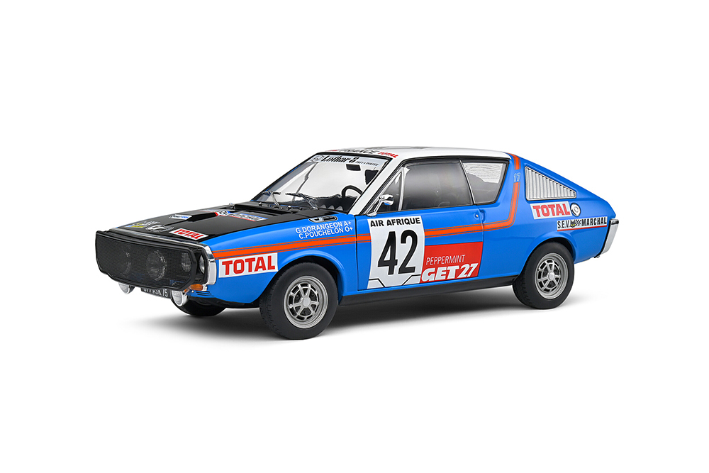 

Модель коллекционная SOLIDO Renault 17 gordini no 42 rally abidjan nice 1976, Синий