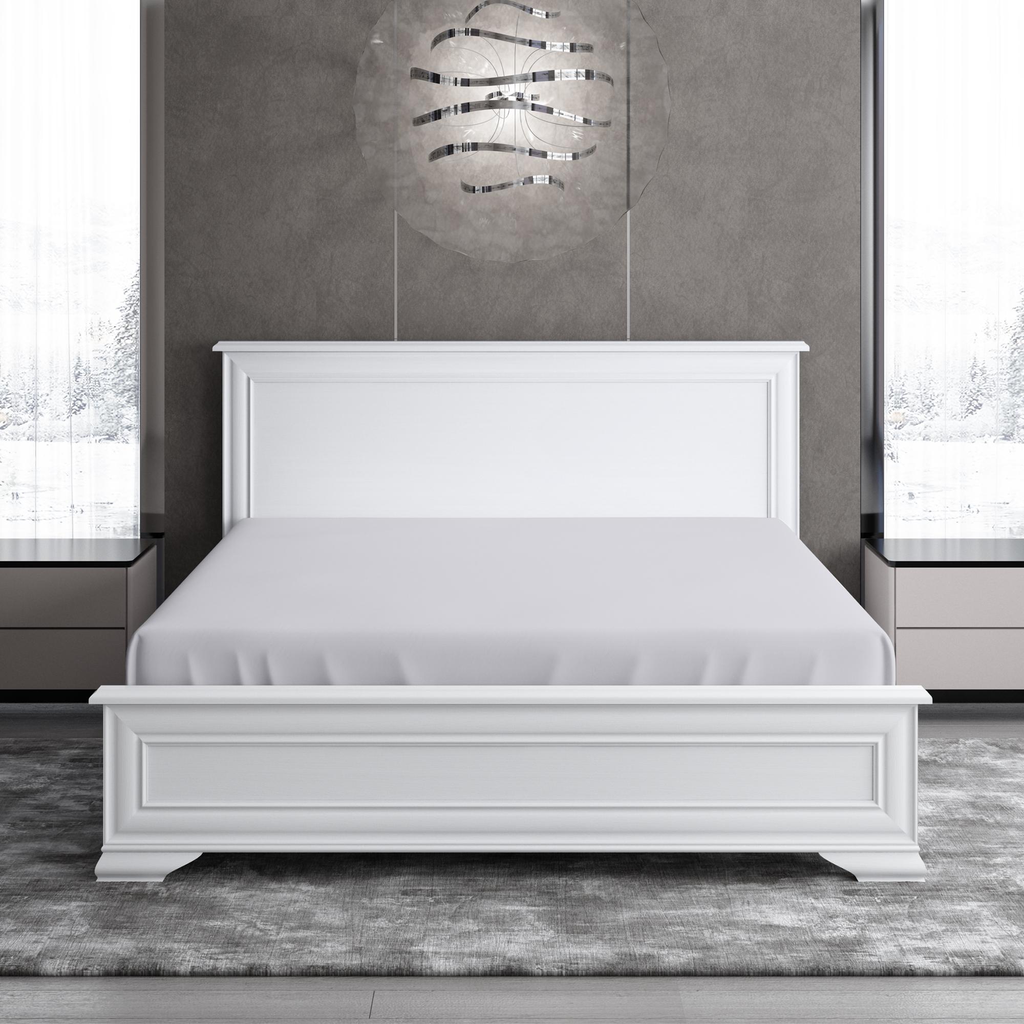 Простыня на резинке SOFT SILVER Благородное серебро , 180х200 на борт 25 см