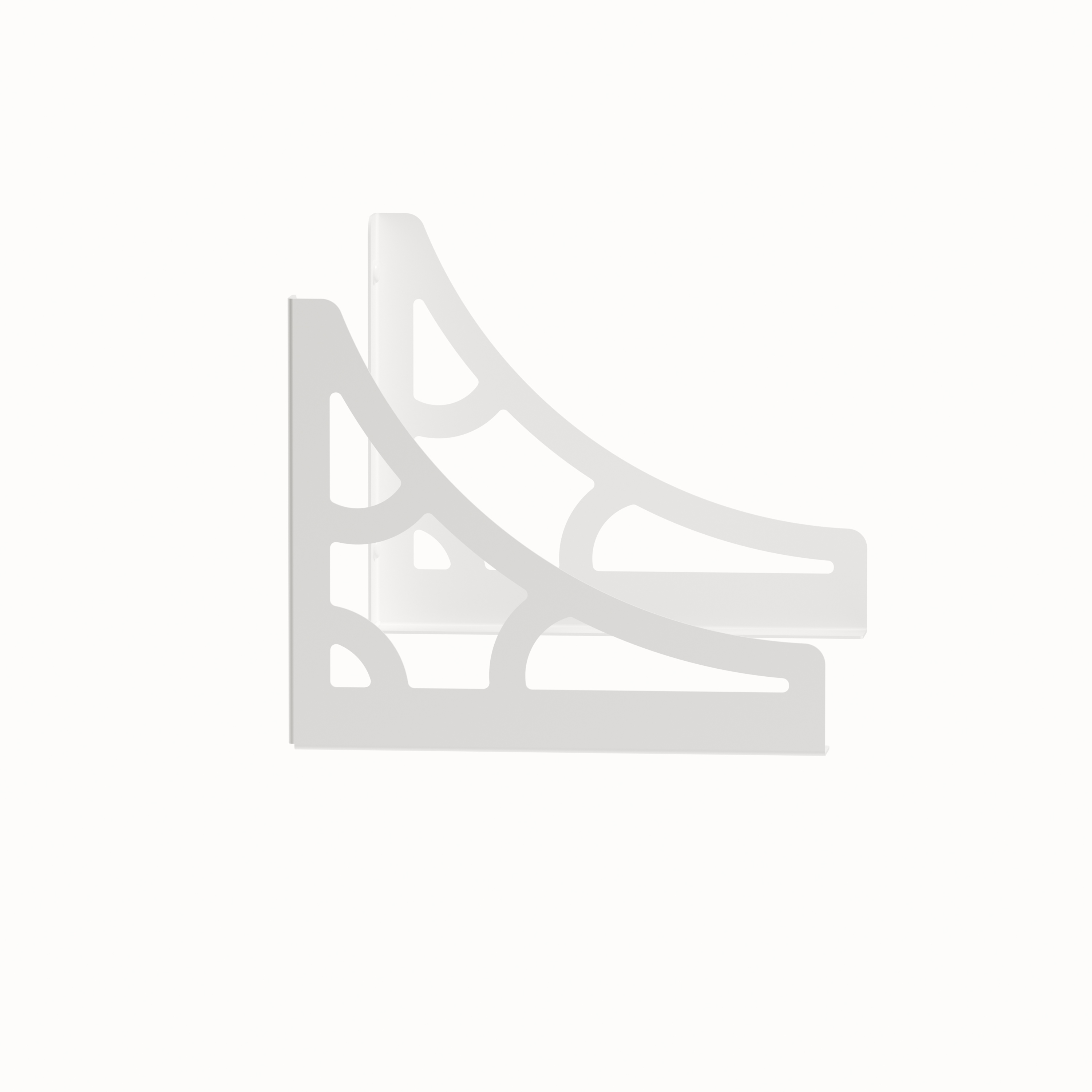 

Комплект кронштейнов держателей TEMPACHE 3х21х25, белый, 2 шт, Кронштейн1