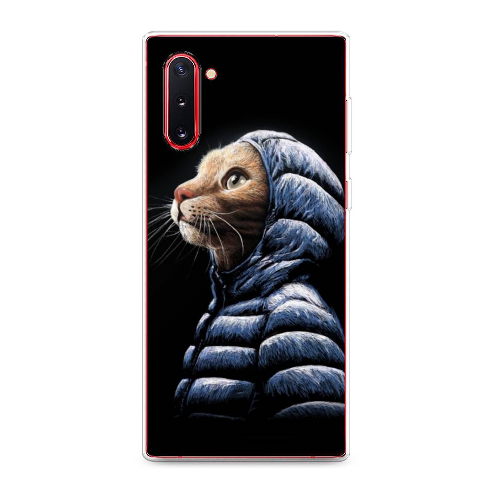 

Чехол Awog на Samsung Galaxy Note 10 "Кот в капюшоне", Разноцветный, 28650-2