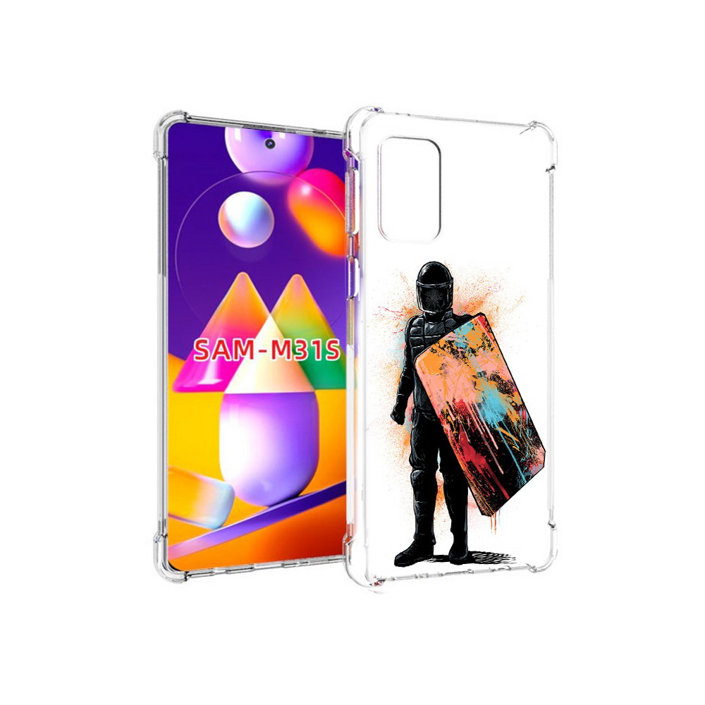 

Чехол MyPads Tocco для Samsung Galaxy M31s солдат с красочным щитом (PT152186.489.614), Прозрачный, Tocco