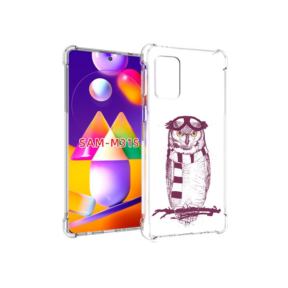 

Чехол MyPads Tocco для Samsung Galaxy M31s сова-летчик (PT152186.489.612), Прозрачный, Tocco