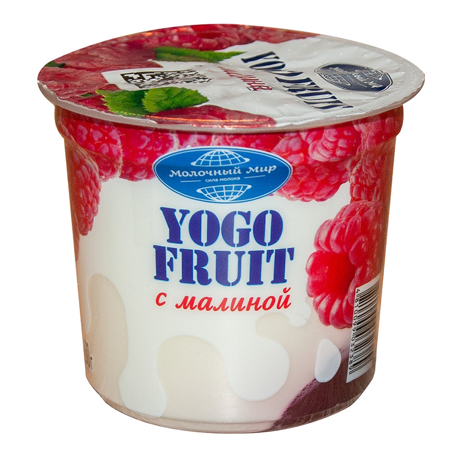 Йогурт Молочный Мир Yogo Fruit двухслойный с малиной 2,5% БЗМЖ 150 г