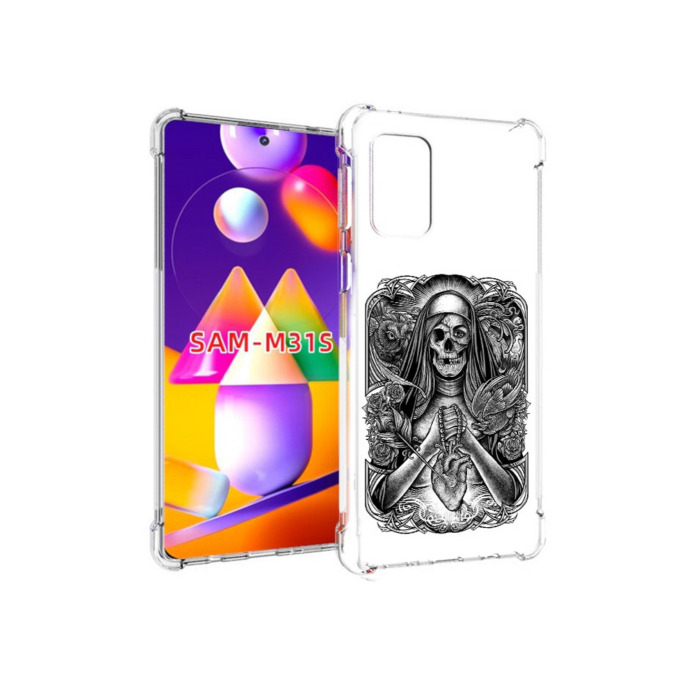 Чехол MyPads Tocco для Samsung Galaxy M31s скелет с сердцем (PT152186.489.603)
