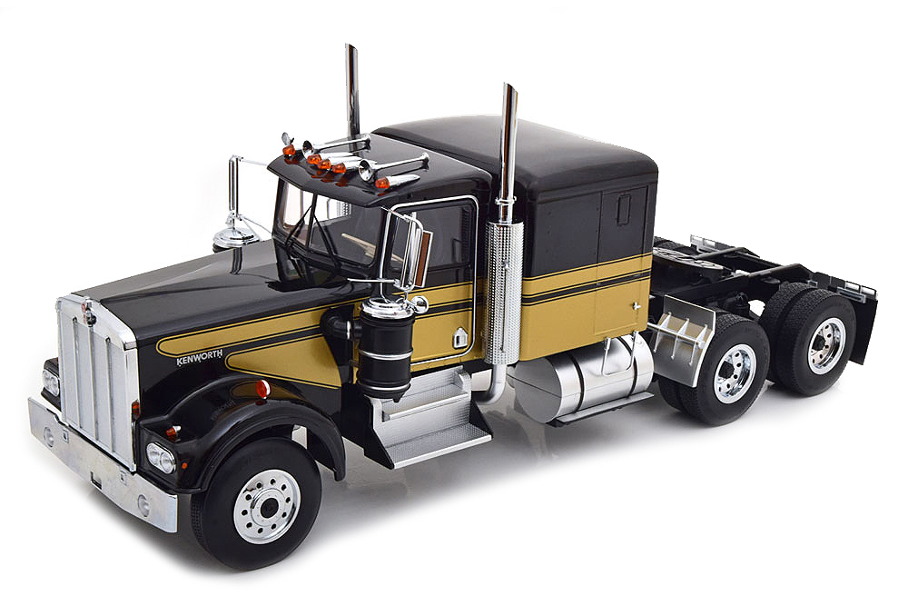 Модель коллекционная ROAD KINGS Kenworth W900 black/golden / кенворт 900 черно-золотой