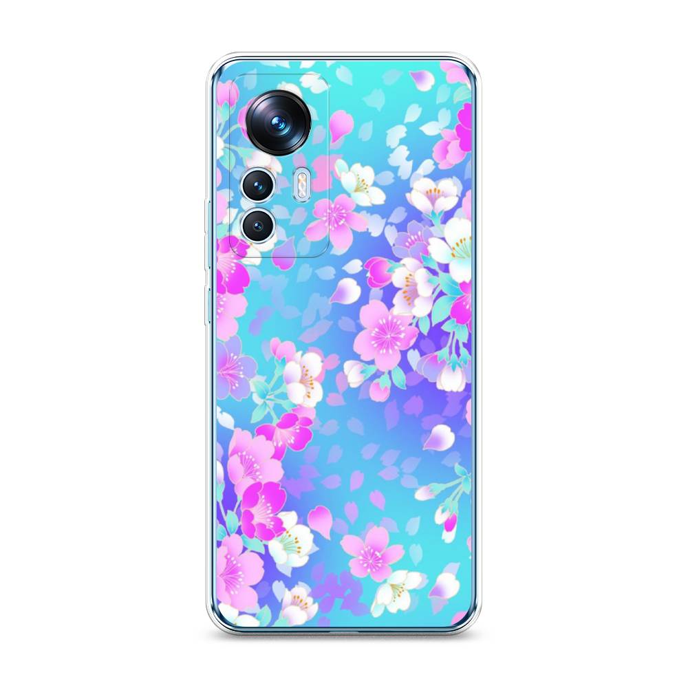 

Чехол Awog на Xiaomi 12T / Сяоми 12T "Яблоневые цветы", Голубой;розовый;белый