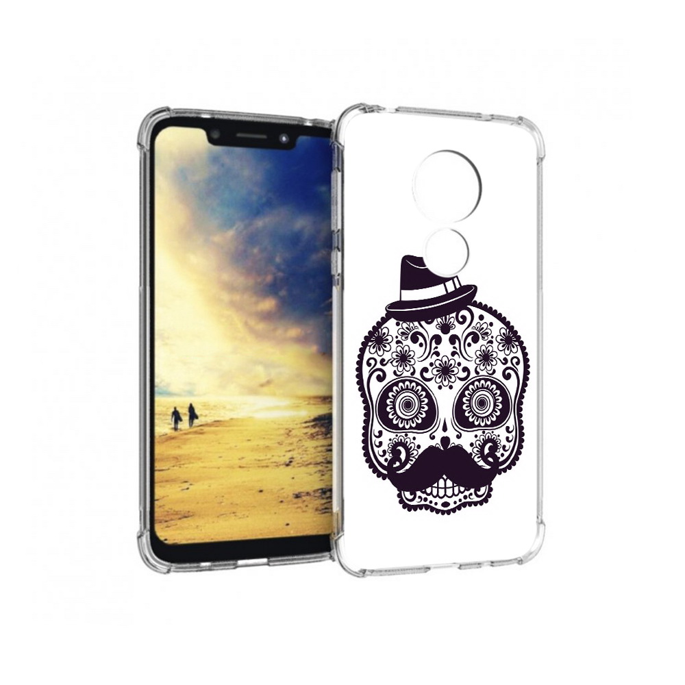 

Чехол MyPads Tocco для Motorola G7 Power разрисованный скелет (PT227059.362.575), Прозрачный, Tocco