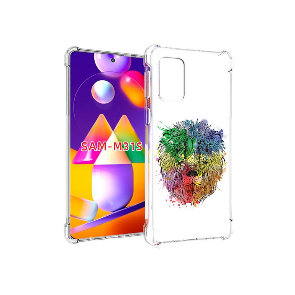 

Чехол MyPads Tocco для Samsung Galaxy M31s разноцветный гордый лев (PT152186.489.573), Прозрачный, Tocco