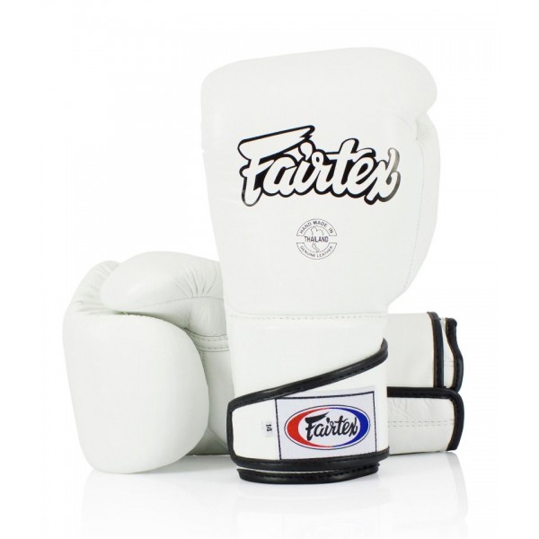 фото Боксерские перчатки fairtex bgv-6 white белые, 12 унций