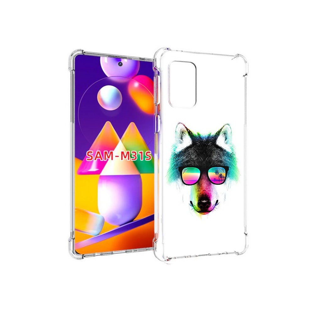 

Чехол MyPads Tocco для Samsung Galaxy M31s радужный волк (PT152186.489.567), Прозрачный, Tocco