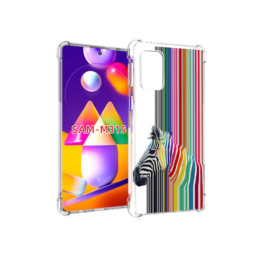 

Чехол MyPads Tocco для Samsung Galaxy M31s радужная зебра (PT152186.489.565), Прозрачный, Tocco