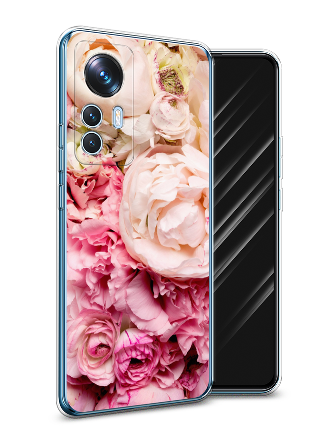

Чехол Awog на Xiaomi 12T / Сяоми 12T "Пионы яркие", Розовый