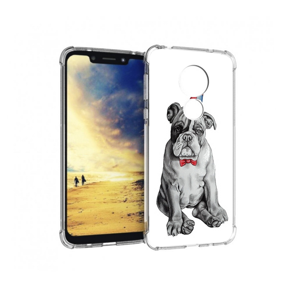 

Чехол MyPads Tocco для Motorola G7 Power праздничный щенок (PT227059.362.554), Прозрачный, Tocco