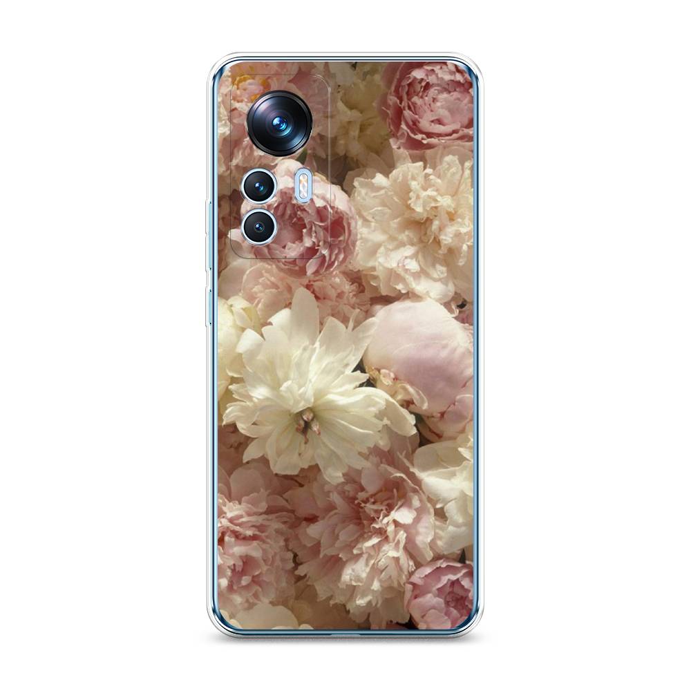 

Чехол Awog на Xiaomi 12T / Сяоми 12T "Пионы светлые", Бежевый;коричневый