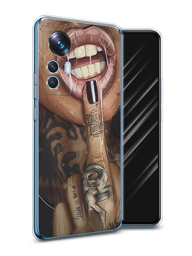 

Чехол Awog на Xiaomi 12T / Сяоми 12T "Девушка с татуировками", Бежевый;розовый;черный